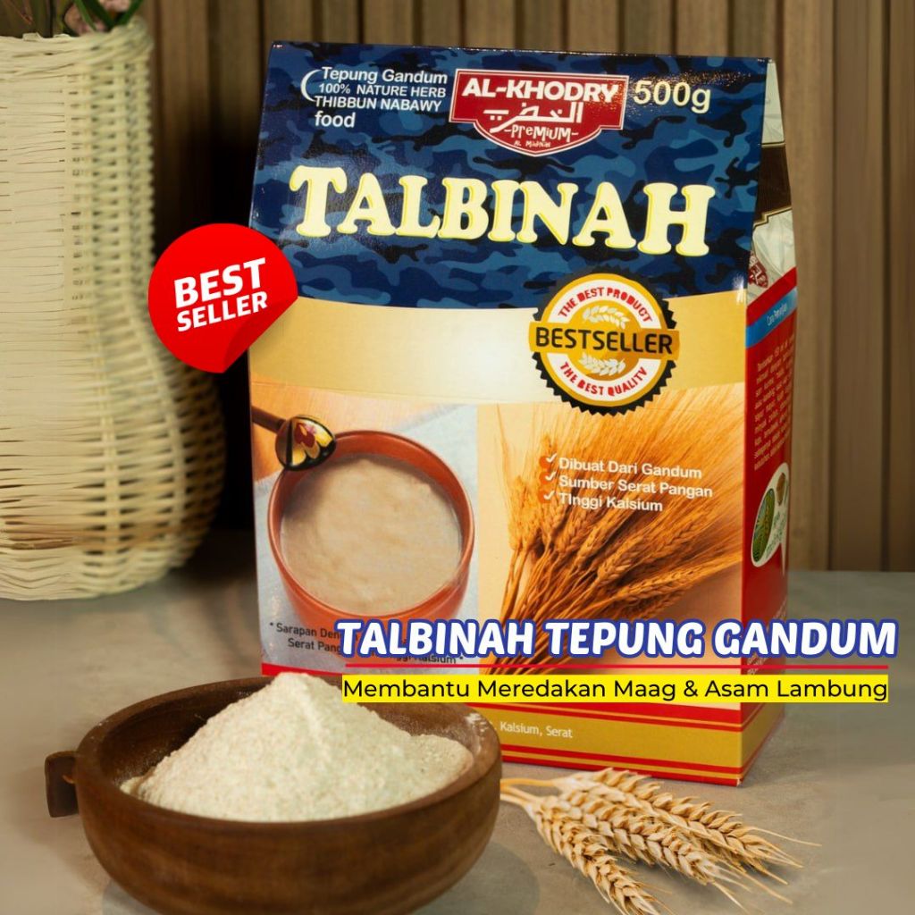 

Talbinah Tepung Gandum Resep Thibb Nabawy 500 gram Asli Obat Maag Lambung