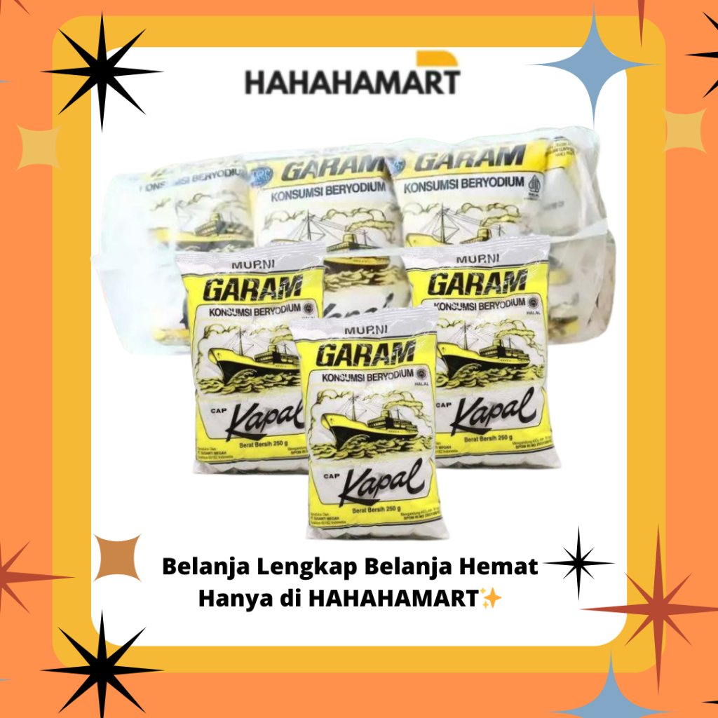 

Garam Cap Kapal Ukuran 250gr Harga Karton Isi 40 Pcs