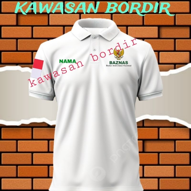 polo shirt BAZNAS kaos BAZNAS seragam BAZNAS baju BAZNAS full bordir..