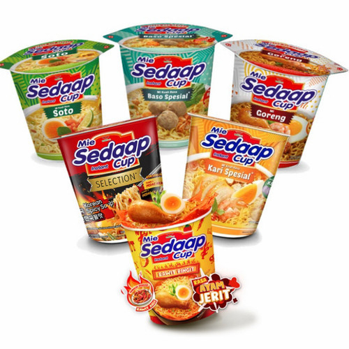 

1 dus mie sedaap cup semua rasa isi 12 cup / 1 DUS Mie Sedaap Cup All Varian Rasa Isi 12 pcs