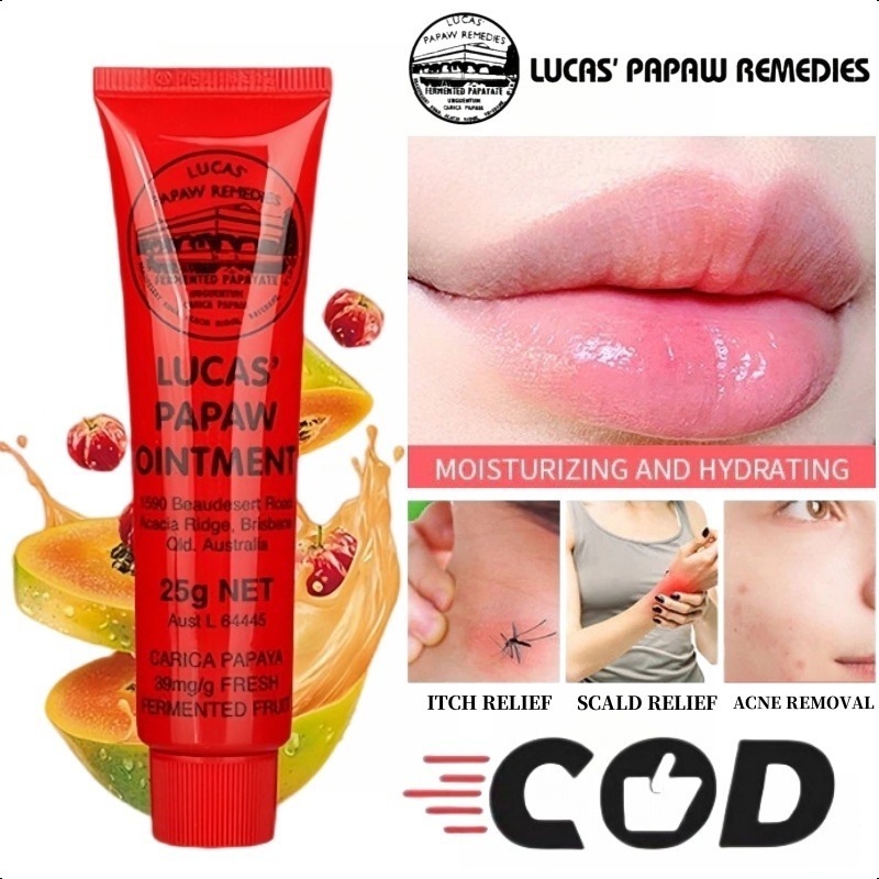 LUCAS PAPAW Ointment 25gr / Lip Balm Pelembab Bibir Salap / Penghilang Bekas Gigitan Nyamuk Salep Ba