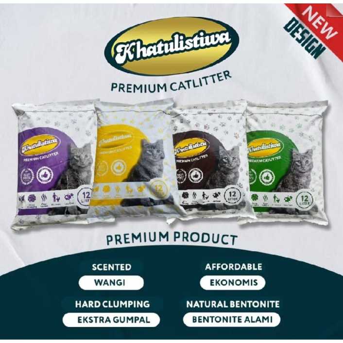Pasir Khatulistiwa Bentonite 12 Litter (INSTAN & SAMEDAY)- Pasir Kucing - Litter Cat Bentonite