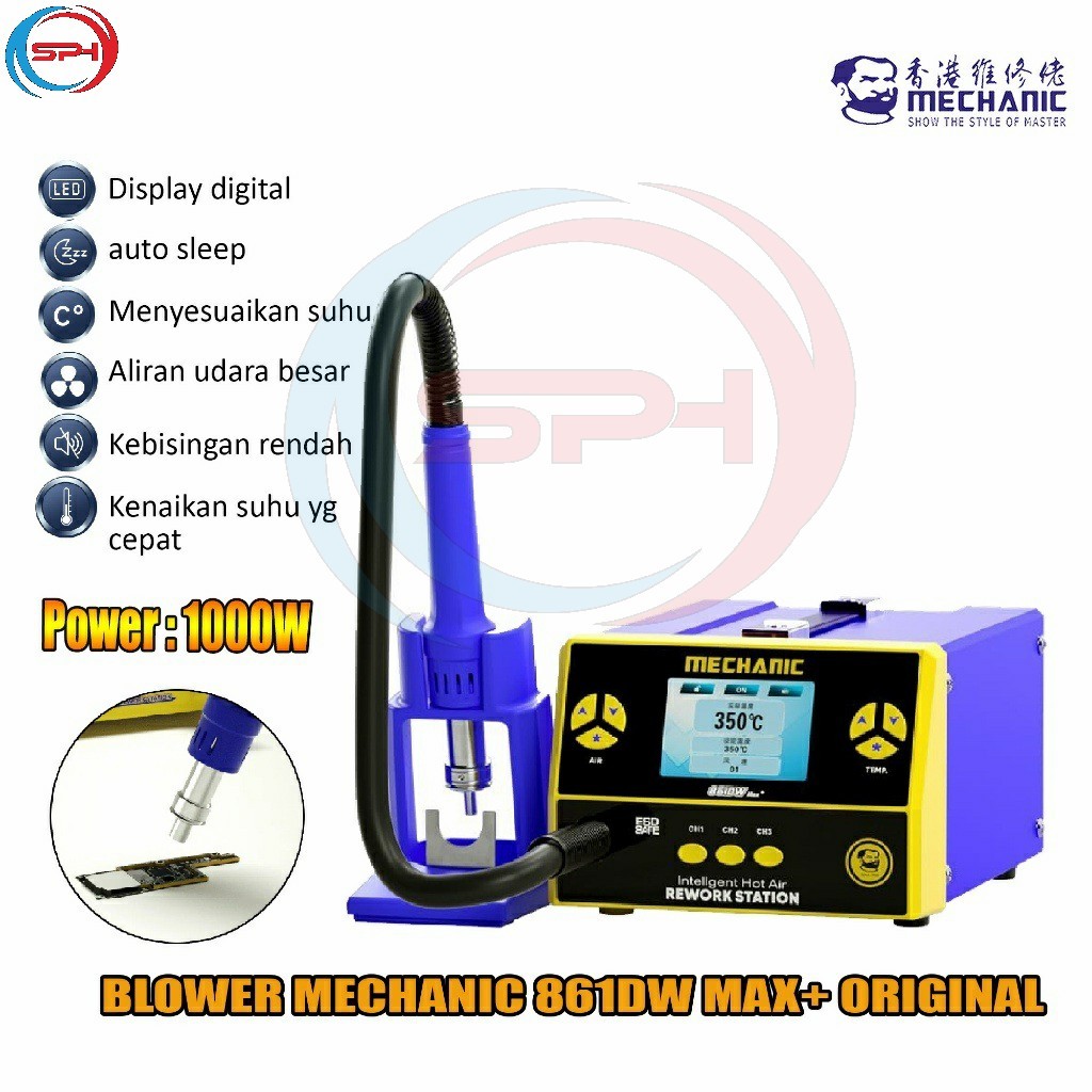 Blower MECHANIC 861DW MAX (+) - Solder Uap - Hot Air Gun Original
