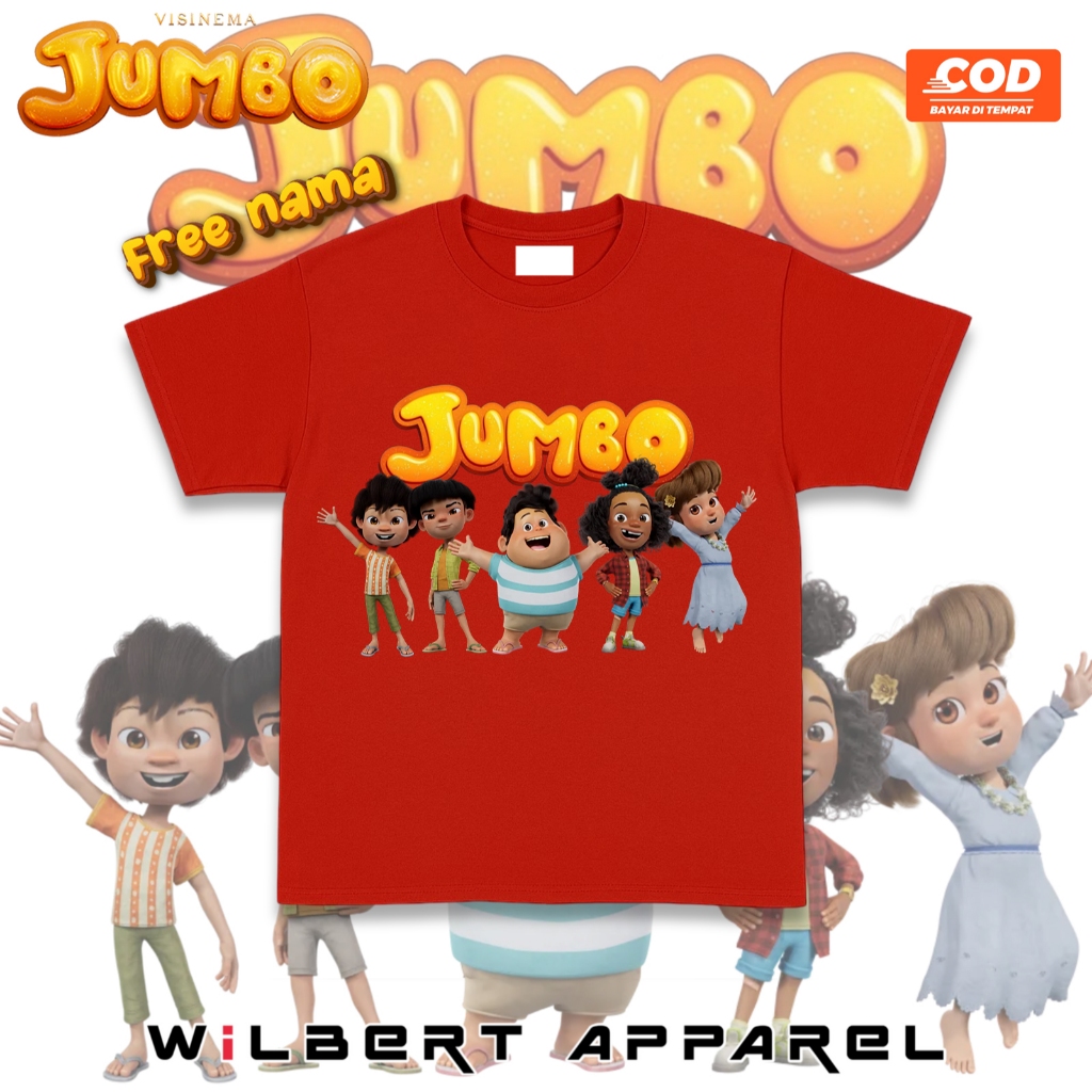 Kaos Anak FIlm Jumbo / Baju Anak Jumbo Film Animasi