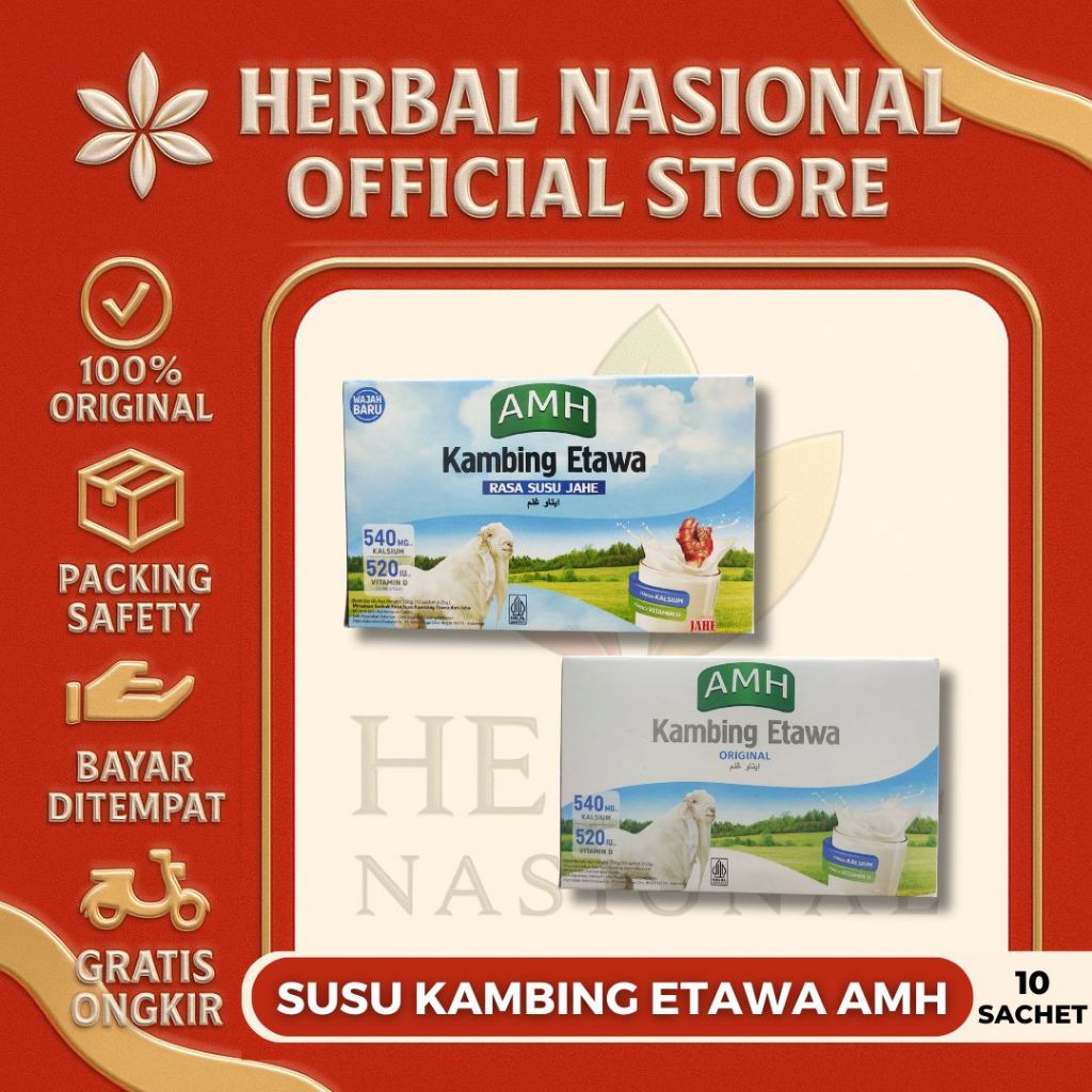 

Susu Kambing Etawa AMH Jahe dan Vanilla Original 10 Sachet