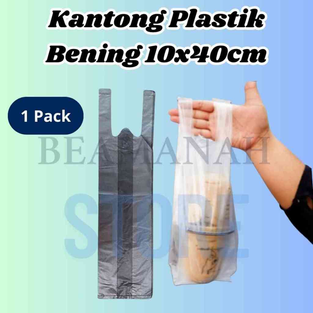 

Kantong Plastik Bening 10x40 2cup atau botol 1 liter