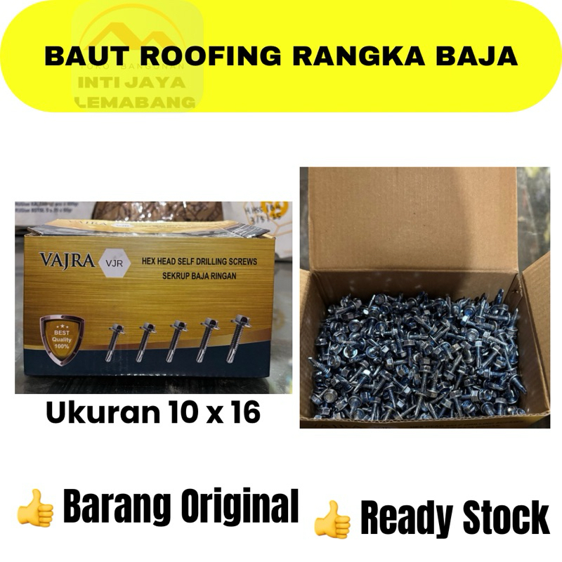 Baut Roofing Taso 10 x 16 (Baut Rangka Baja)