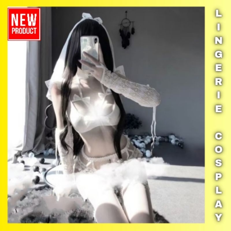 Lingerie Cosplay Bride Kostum Pengantin Sexy Import Premium