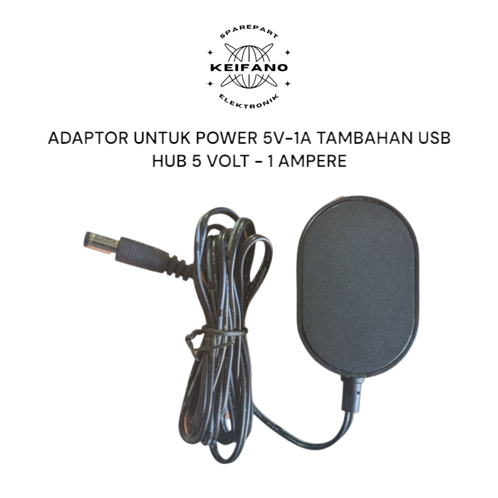 ADAPTOR UNTUK POWER 5V-1A TAMBAHAN USB HUB 5 VOLT - 1 AMPERE