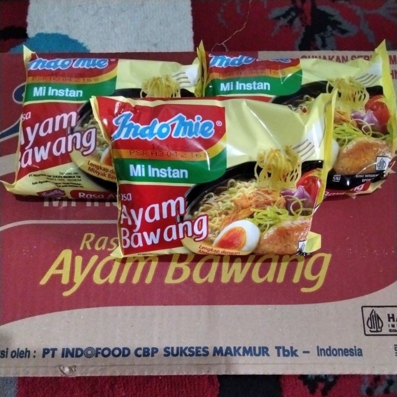 

Indomie rasa ayam bawang 69gram ( 5pcs/paket)