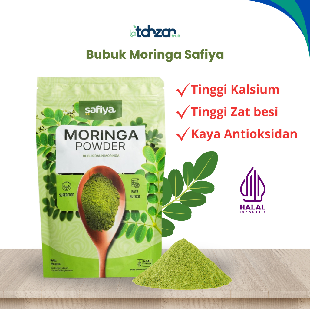 

Bubuk Daun Kelor 350gr Organik Serbuk Moringa Original Safiya