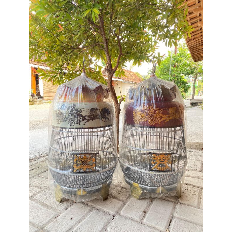 sangkar/kurungan/kandang burung perkutut bahan fiber ukuran kecil