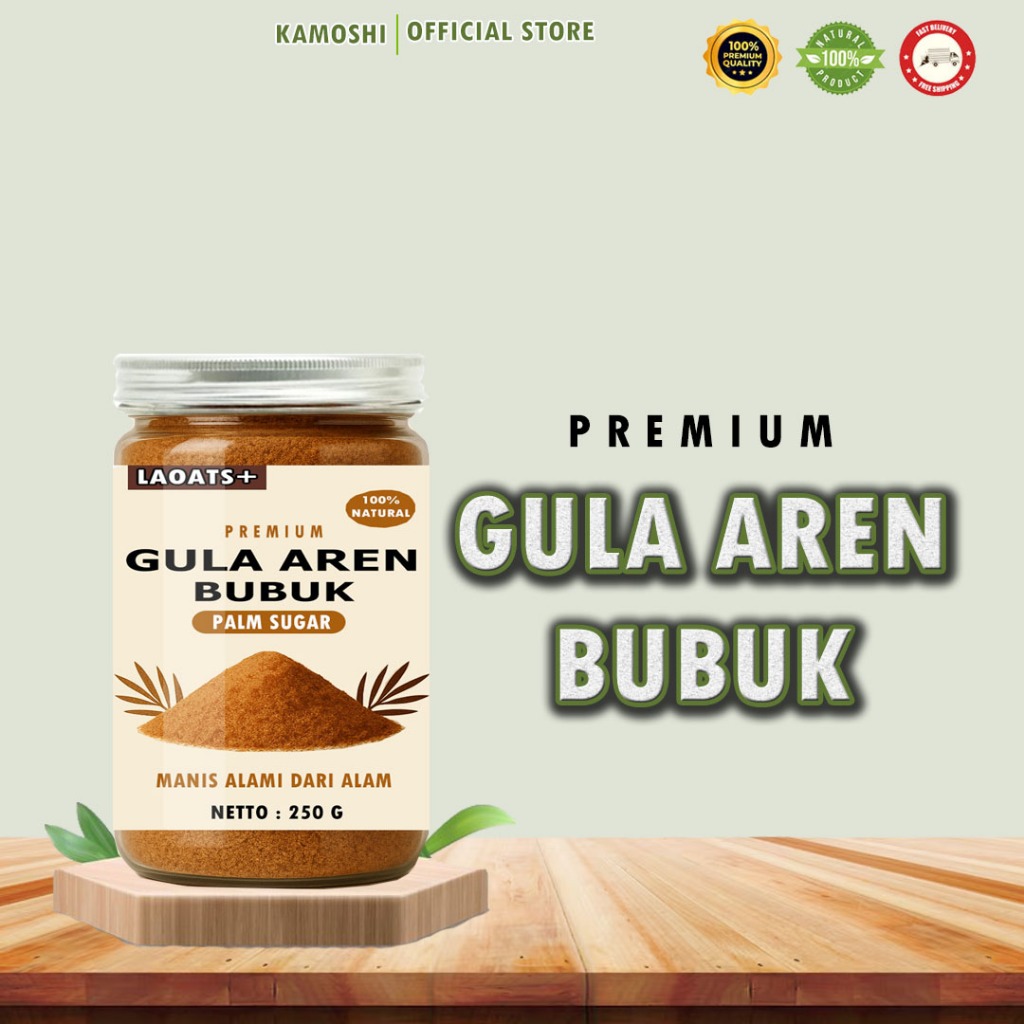 

Gula Aren Bubuk Premium 250g Laoats