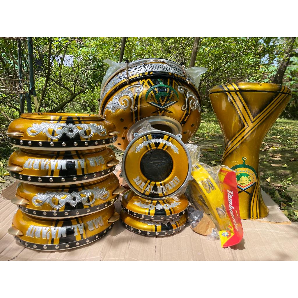 ALAT HADROH ALAT REBANA ALAT QOSIDAH BANJARI FULL SET 1 SET LENGKAP MURAH KUALITAS PREMIUM ORI