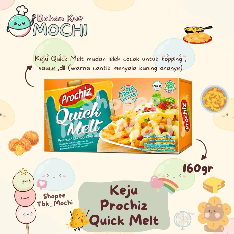 

Keju Prochiz Quick Melt 160gr / Keju Quick Melt Prochiz 160gr / Keju Prochiz 160gr