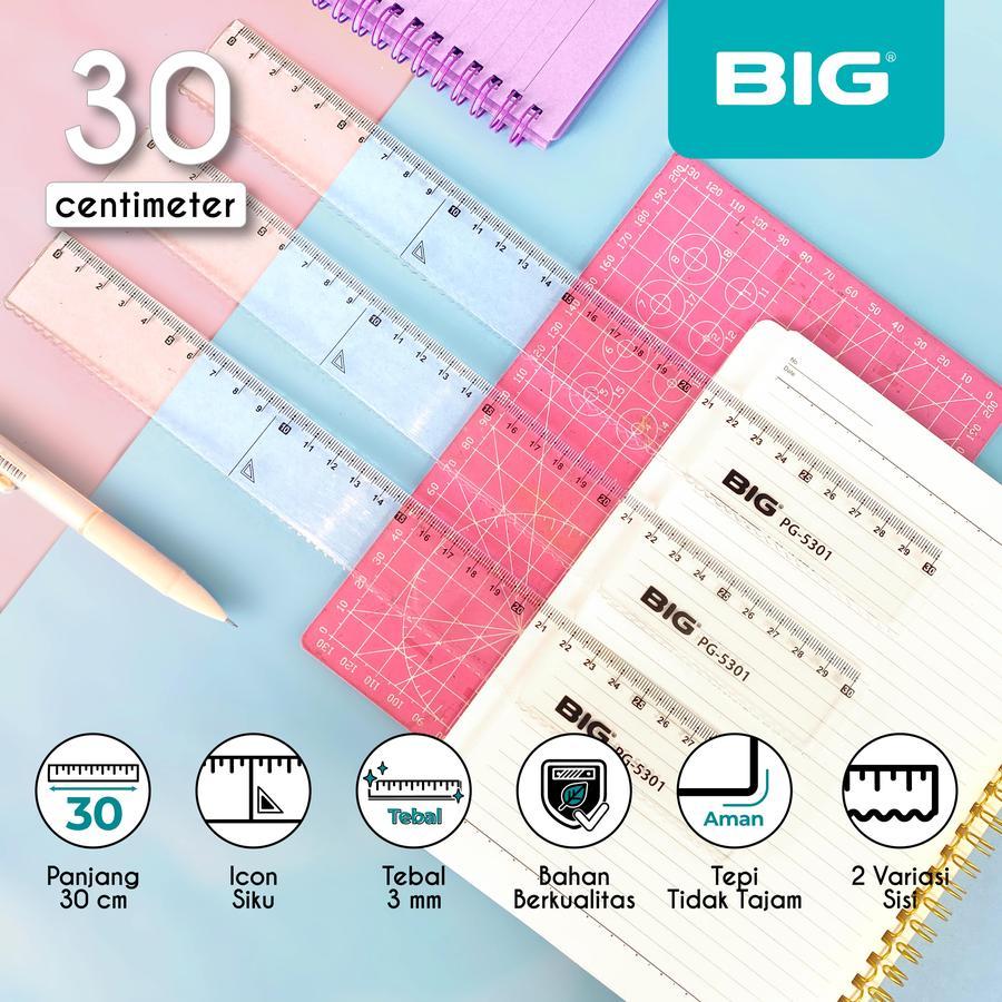 

BIG Penggaris/ Ruler/ Garisan/ Mistar Akrilik 30 CM PG-5301