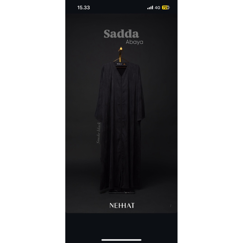 NWT Sadda Abaya Smoke Black size S Nehhat Modest
