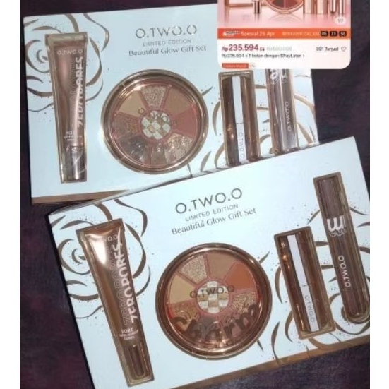 OTWOO Makeup Gift Set  Poreless Primer + Eyeshadow Palette + Waterproof Mascara + Matte