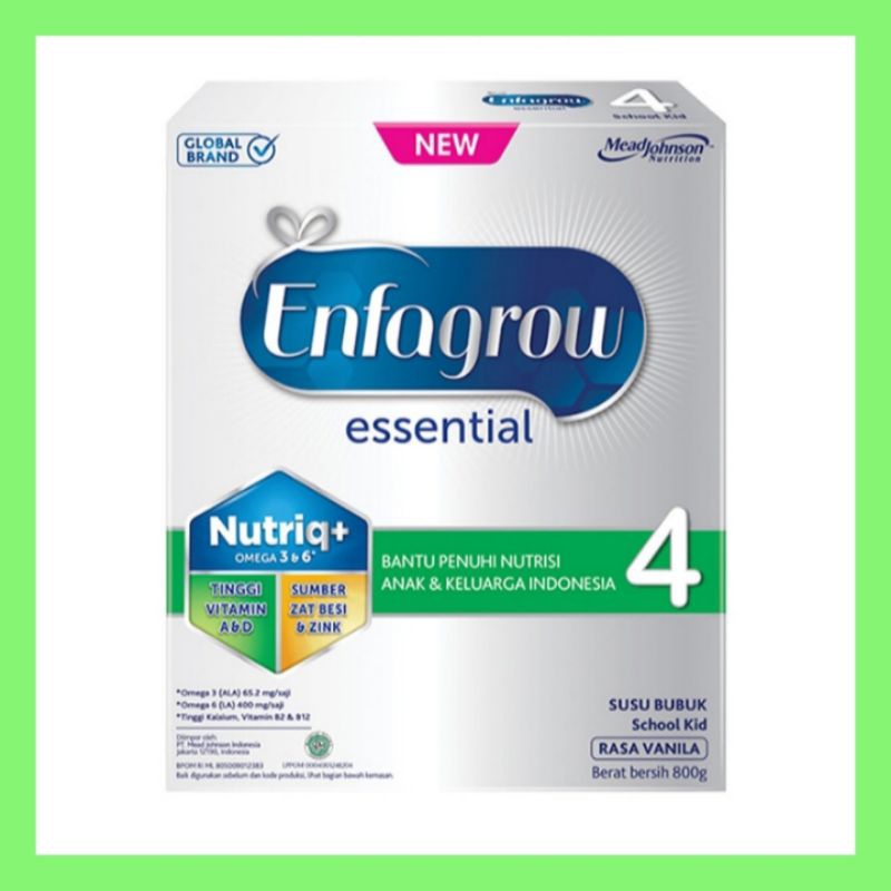 

Enfagrow Essential 4 Susu Bubuk Pertumbuhan Anak >3 Tahun Vanilla 800 g