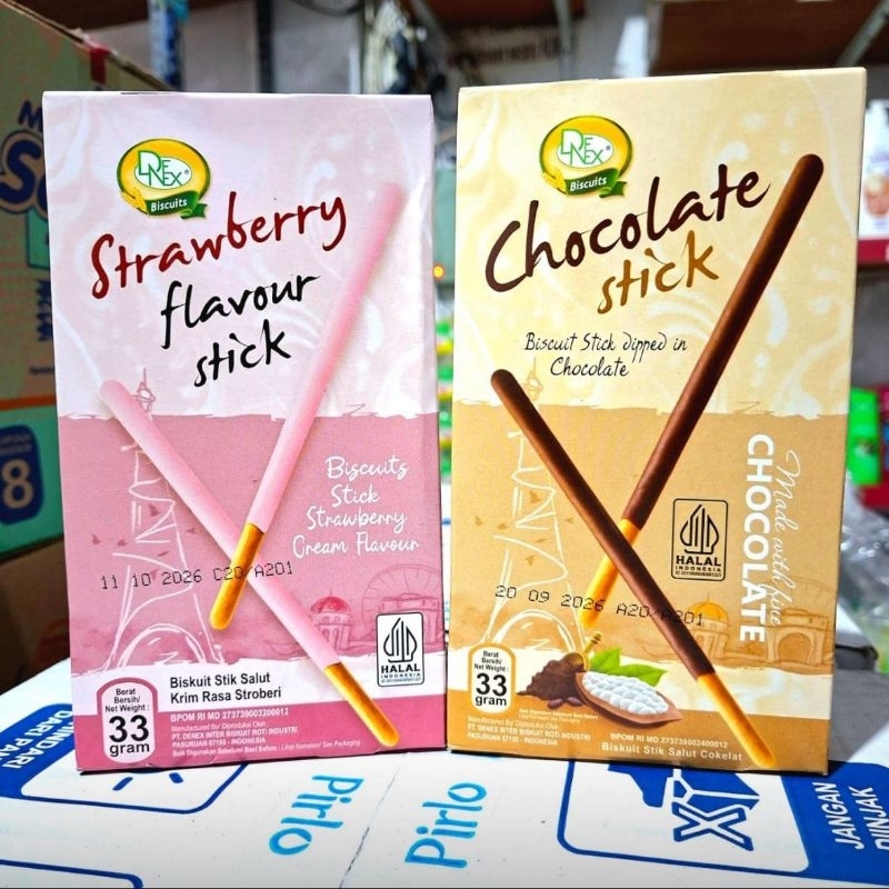 

Denex stik Chocolate / Strawberry 33gr (1 slop isi 10 pcs)
