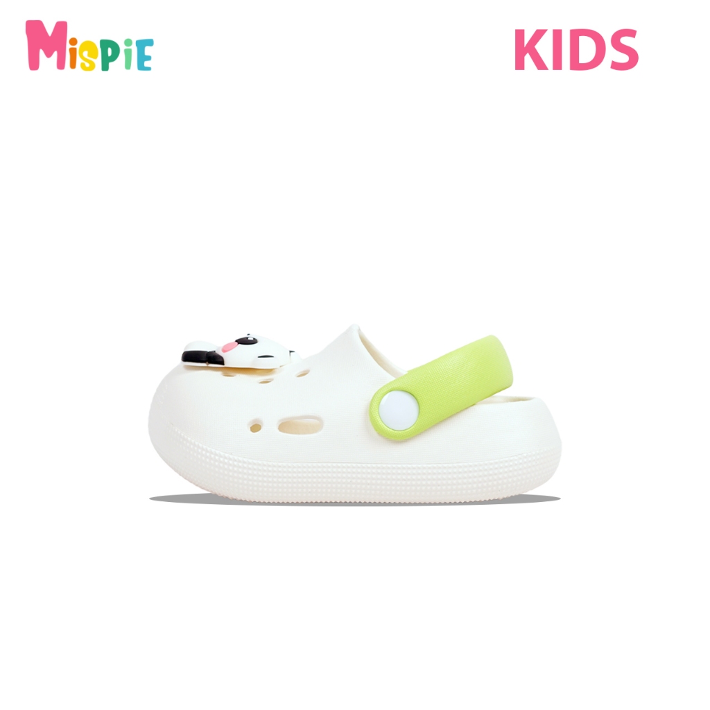 Mispie Sandal Karet Anak Panda White Green
