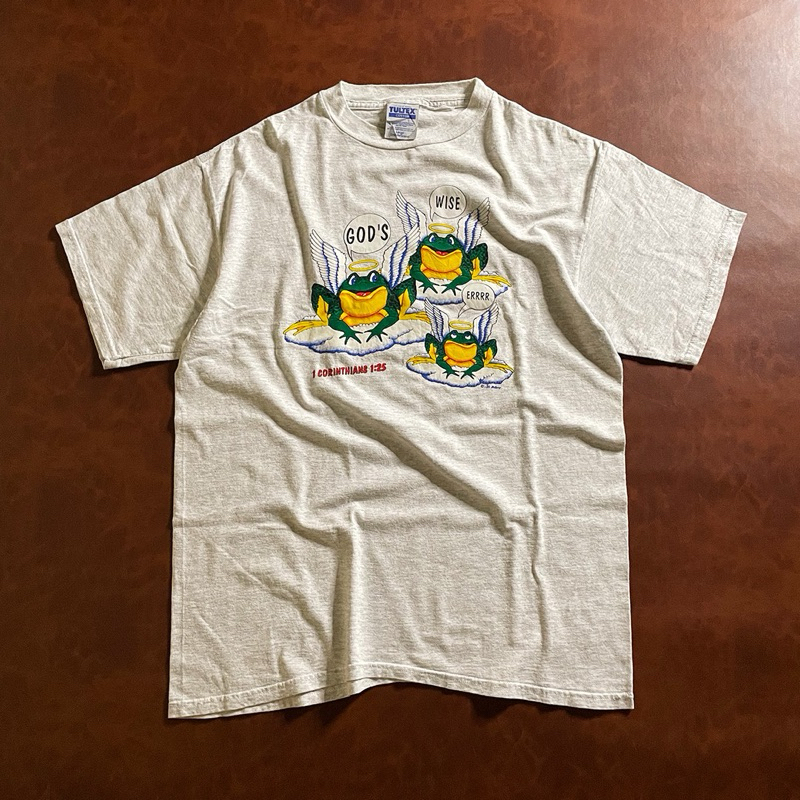 Kaos Vintage 90s Budweiser Frog Gods Wise Errrr - Large