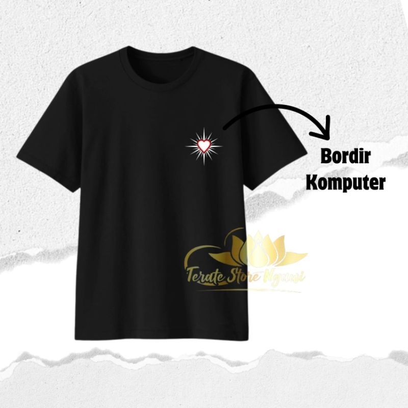 Kaos Sinar PSHT Kaos PSHT Hati Bersinar Bordir Kaos PSHT Bordir Simpel