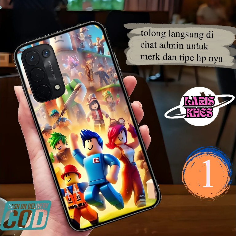 156. [CASING GLOSSY PREMIUM] Hardcase Motif HD Animasi game Roblox Ready Fr All Type N Merk FOR OPPO