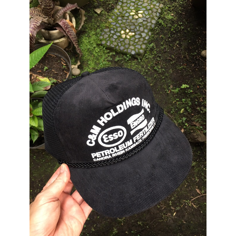 Topi Rope hat Vintage Corduroy Trucker