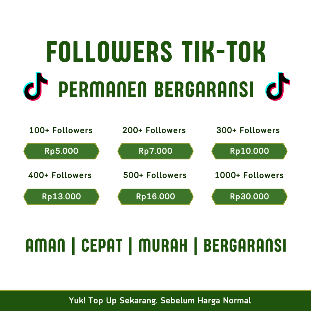 Follower Tiktok / followertiktok / Followers Tiktok / Followertiktok Permanen / Tiktok Follower / Fo