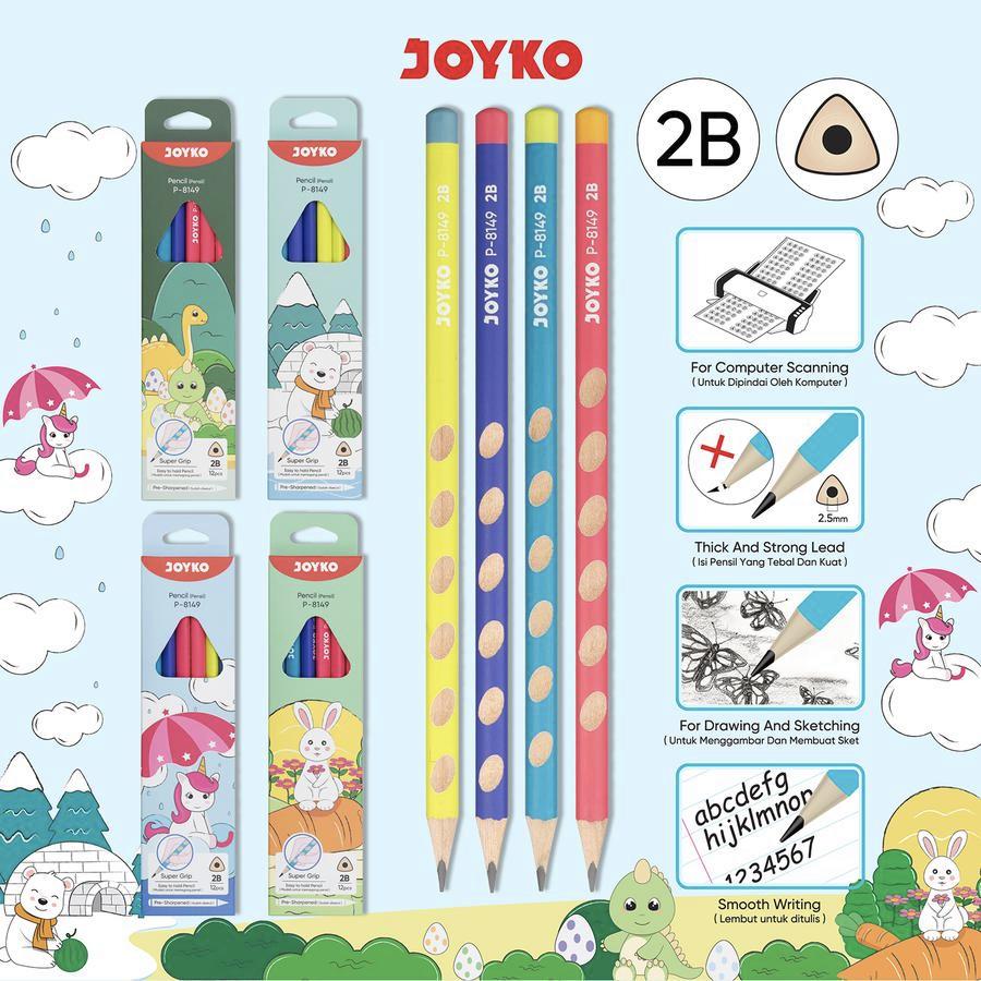 

1 LSN / 12 Pcs Pencil Pensil Joyko P-8149 2B
