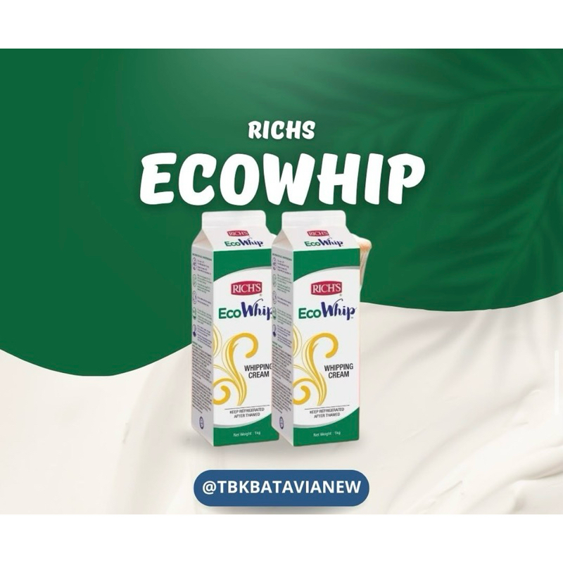 

Rich Eco Whip ( 1000 gr / 1 kg ) Whip Whipping Cream Krim Cair Liter Rich's Ecowhip