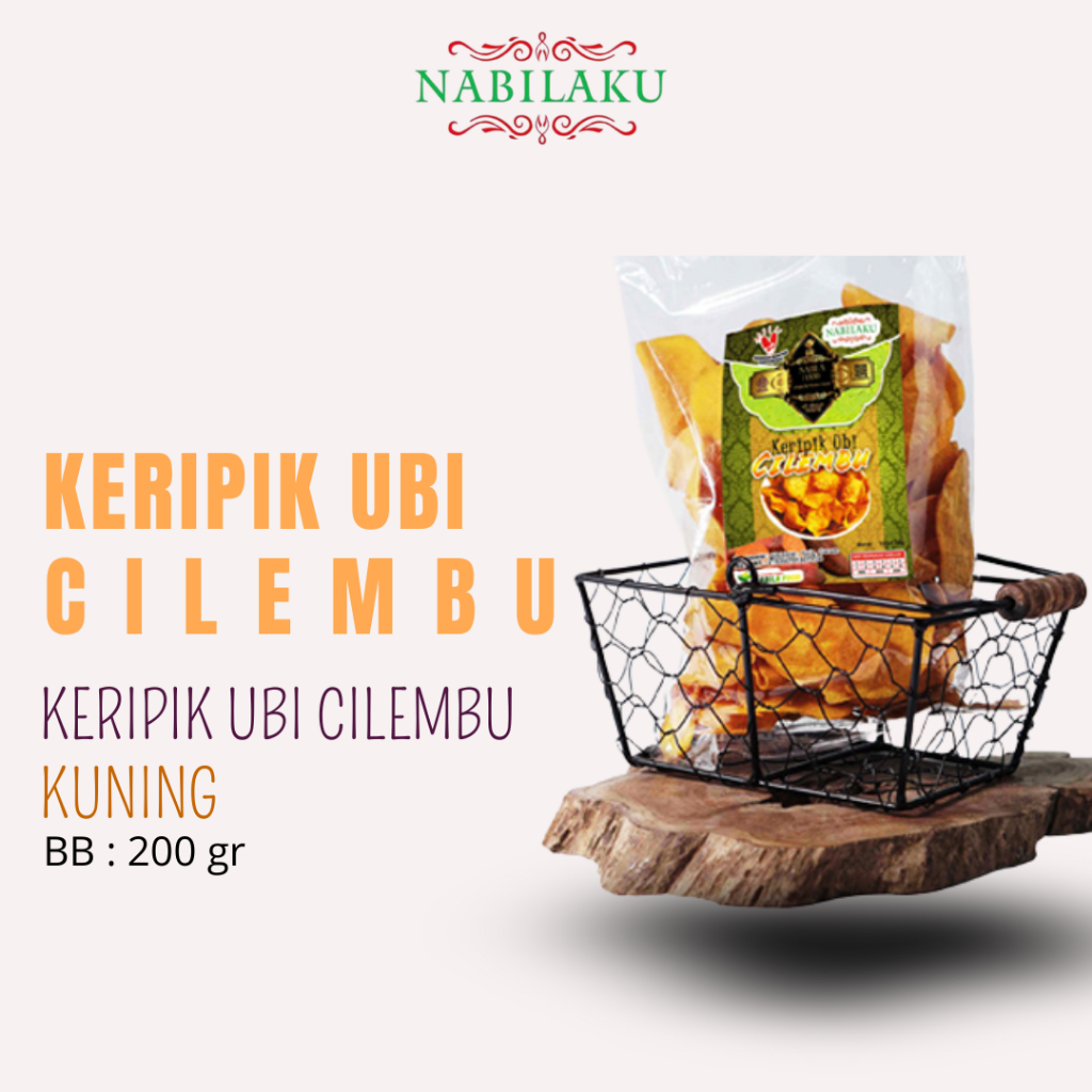 

NABILAKU - Snack Cemilan Keripik Kripik Ubi Jalar Telo Kuning Cilembu