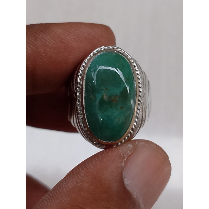 Batu Akik Pirus Hijau Full Daging