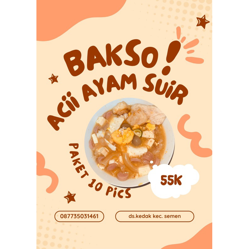 

PAKET 10pcs BAKSO ACI AYAM SUIR MANTAP!!!