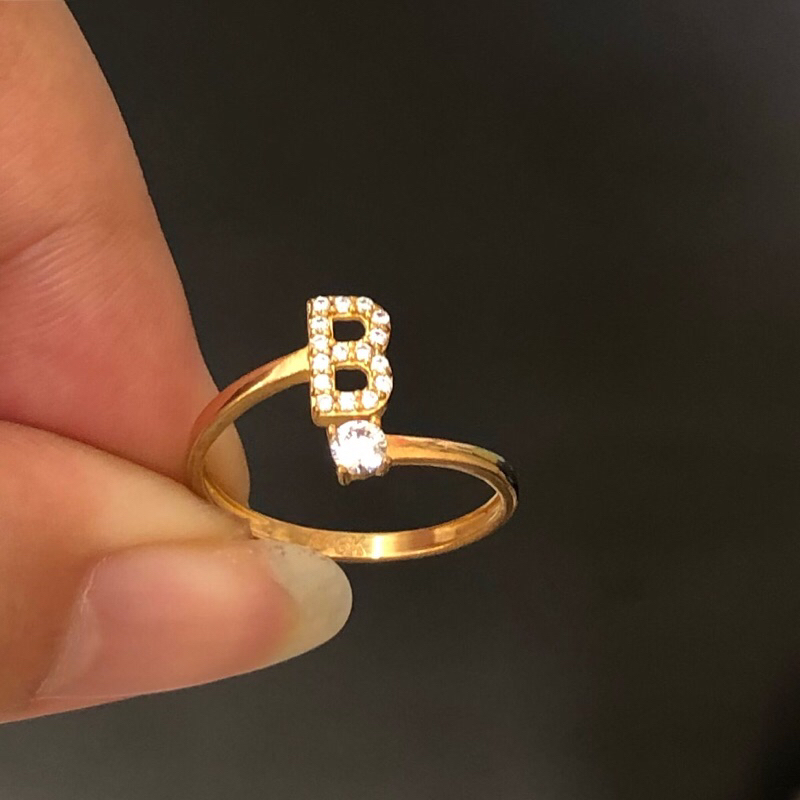 CU E- CINCIN HURUF B 1.1GR KADAR 300 UKURAN 14
