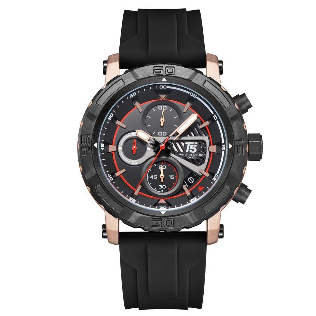 Jam Original T5 3940 Full Chronograph / Jam Tangan Original T5 / Jam Original Karet Chronograph