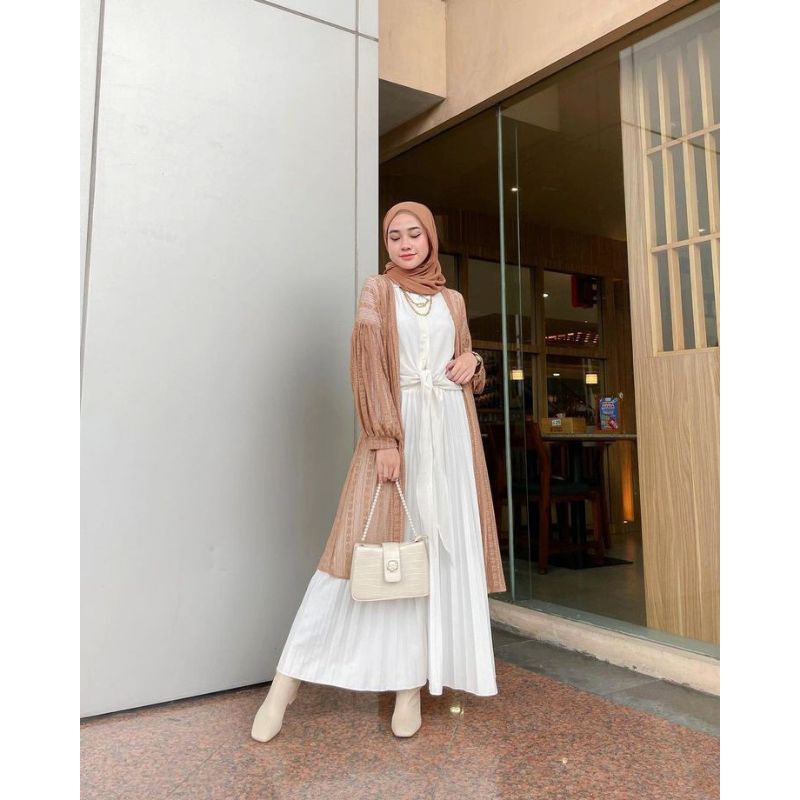 TERBARU | CARDIGAN BRUKAT LONG PREMIUM LENGAN BALON | CARDIGAN LENGAN BALON MURAH | CARDIGAN BRUKAT 