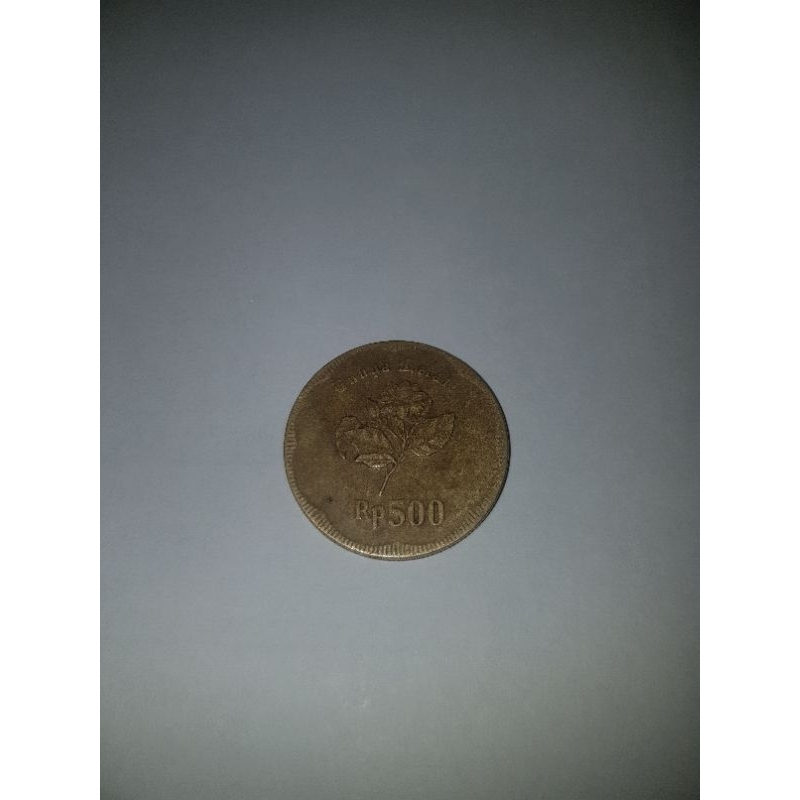 UANG KOIN KUNO RP 500 GAMBAR BUNGA MELATI TAHUN 1992