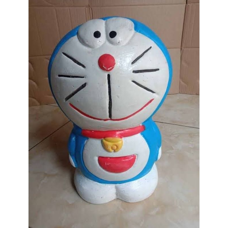 Celengan Doraemon Celengan gerabah TANAH LIAT