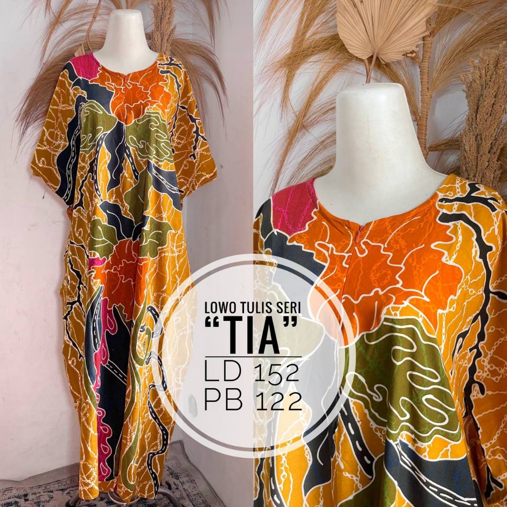 Lamoza Daster Lowo Batik TULIS Pekalongan Kalong Kelelawar Busui Resleting Depan Rayon Super Jumbo A