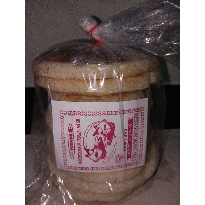 

Snack Kerupuk Bangka Pake Sambal Rasa Pedas Asin Gurih Renyahh