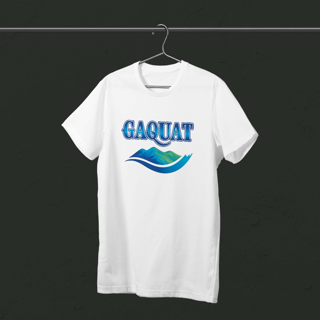 Kaos Lucu Plesetan AQUA Jadi GAQUAT | Cotton Combed