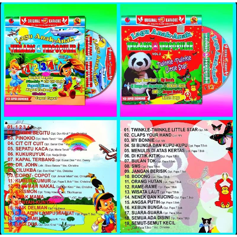 KASET VCD MUSIK LAGU ANAK ANAK TERLARIS TERPOPULER SEPANJANG MASA-LAGU ANAK TERBAIK-LAGU ANAK ANAK I