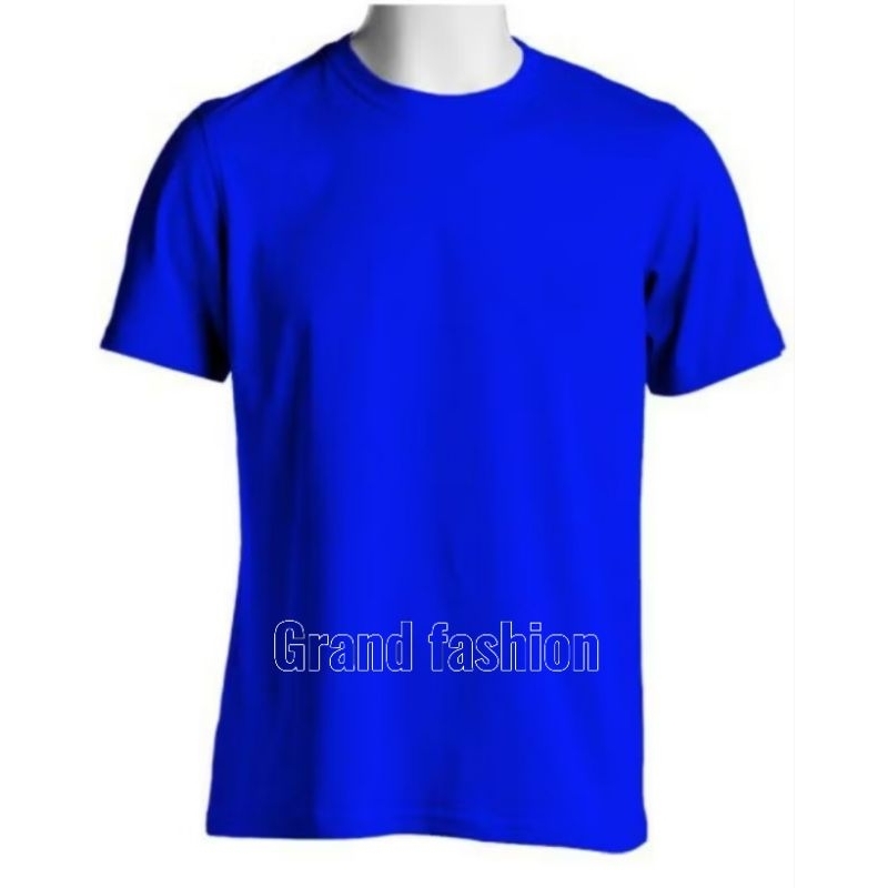 BAJU KAOS POLOS PRIA/WANITA ROUND NECK WARNA BIRU BCA