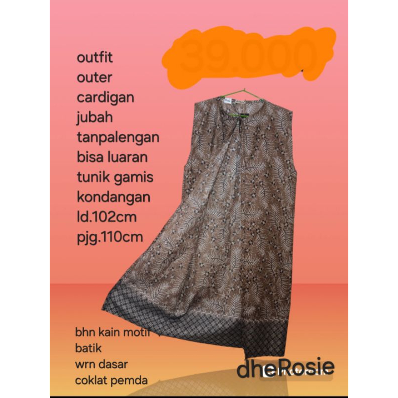 long cardigan motif batik