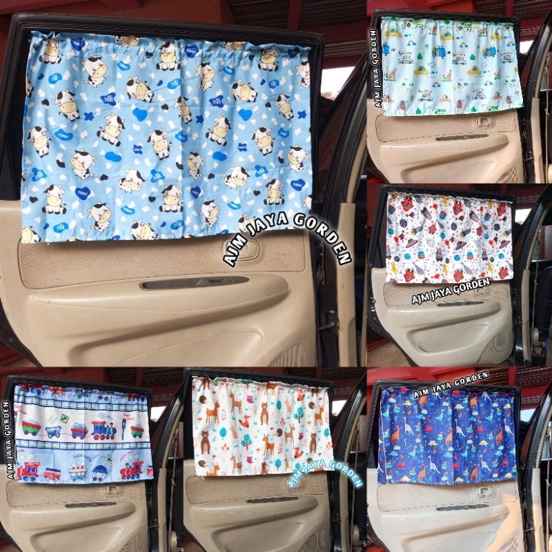 tirai mobil anak bayi/gorden mobil tempel / gorden mobil kaca samping / tirai mobil / gorden jendela