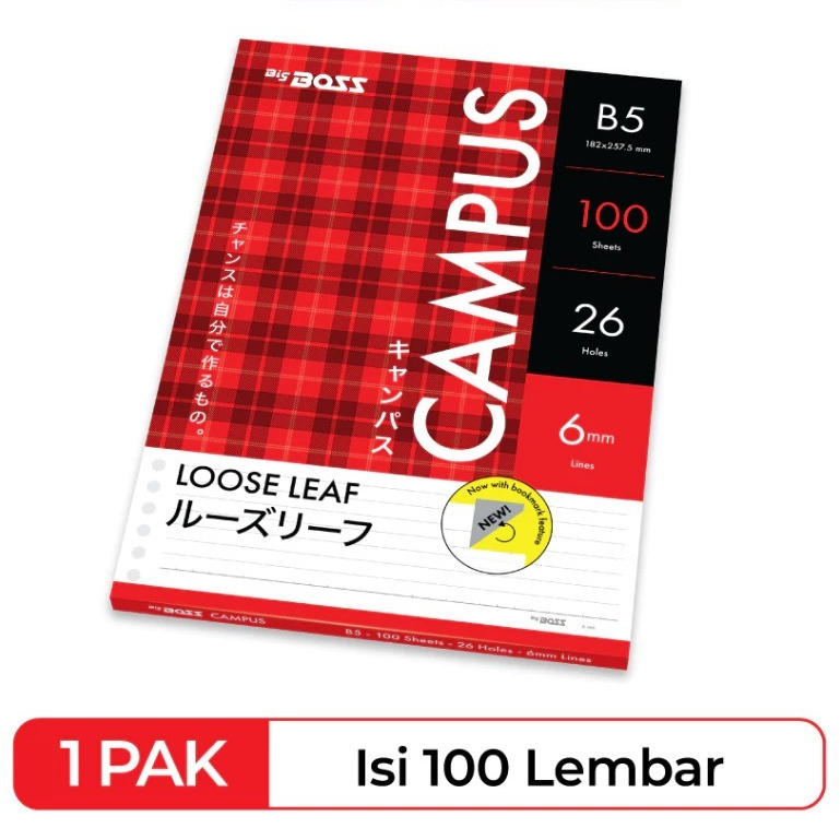 

Loose Leaf B5 isi 100 lembar Garis Big Boss BBO LL 100 B5