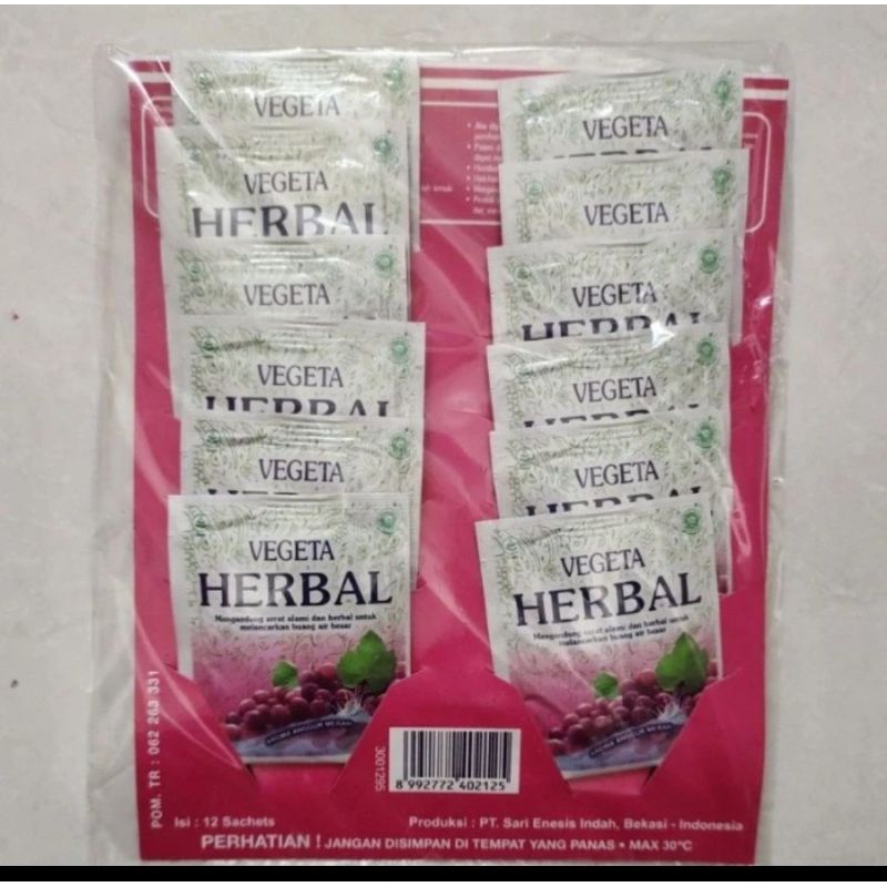 

Vegeta Herbal isi 12 Sachet - Melancarkan Buang Air Besar