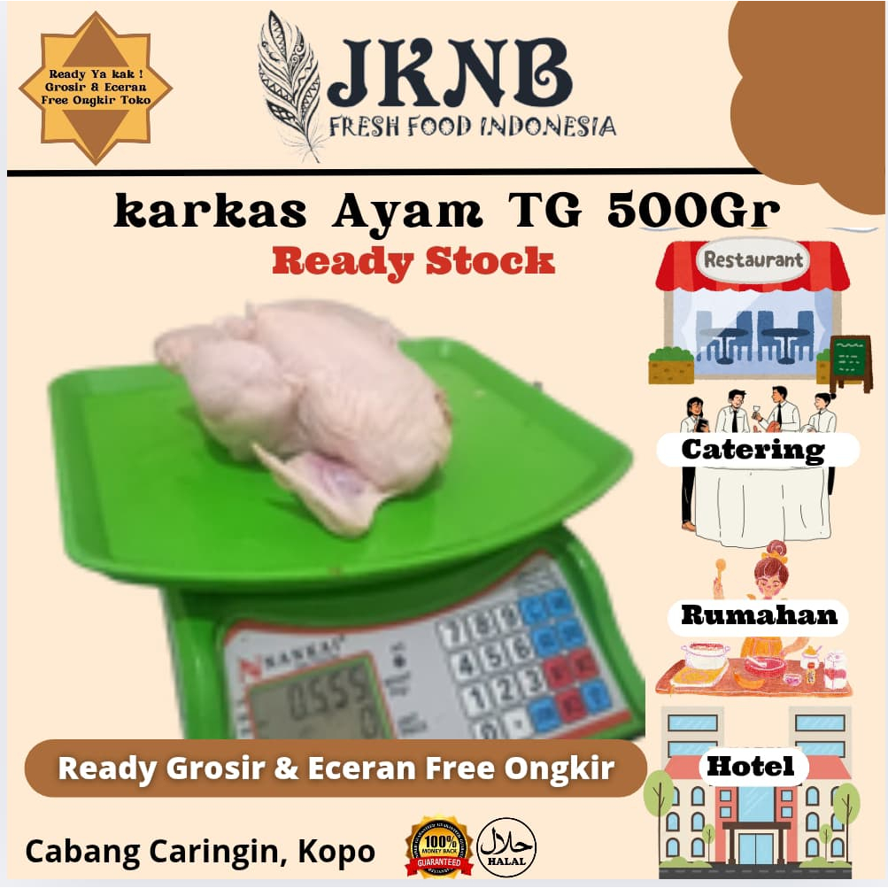 

Ayam Tg 500 Gram I Ayam Karkas TG Tanpa Kepala dan Ceker I JKNB Fresh Food